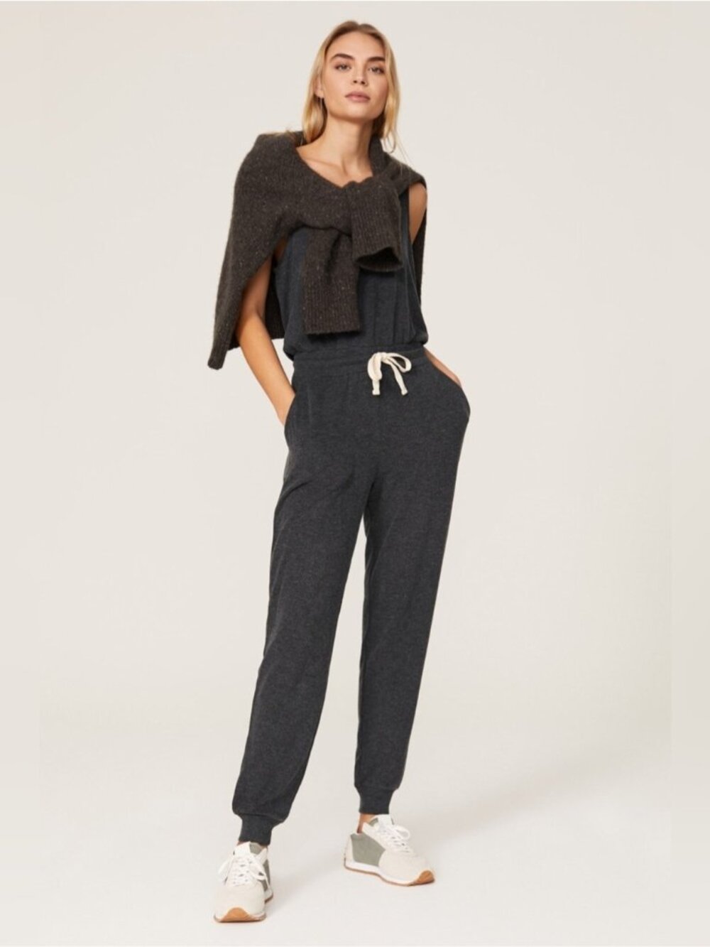 Spiritual Gangster Poppy Jumpsuit Grey Size Small